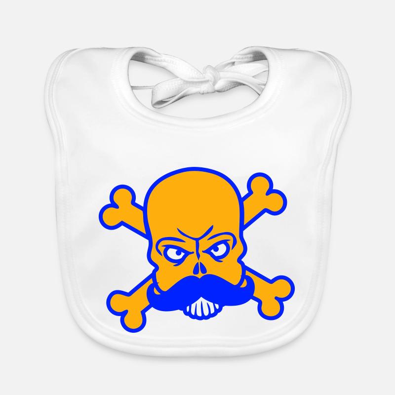 Mr Sir Mr Beard Skull Skull Bone Skeleton Organic Baby Bibs