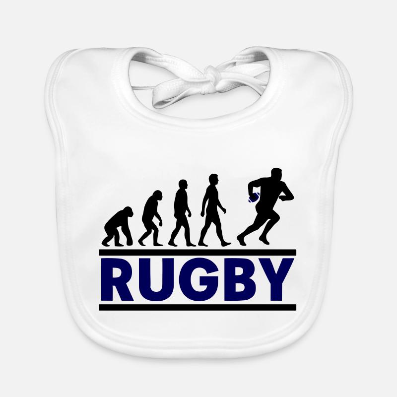 Rugby Evolution Sport Team Organic Baby Bibs