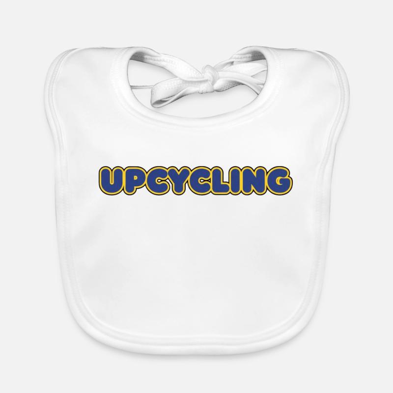 Upcycling Lettering Art Organic Baby Bibs