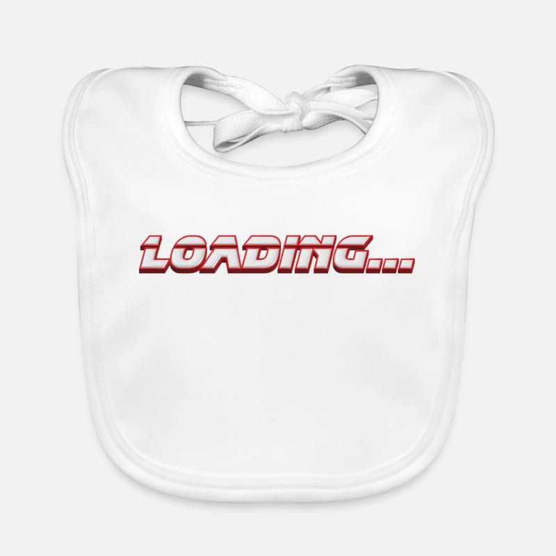 LOADING... – 3D Gamer Typography for Nerds & Gamers Organic Baby Bibs