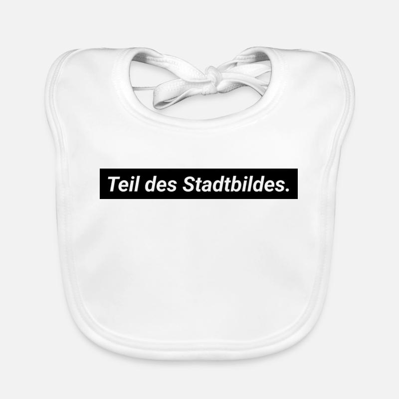 Ich bin Teil des Stadtbildes Baby Bio-Lätzchen