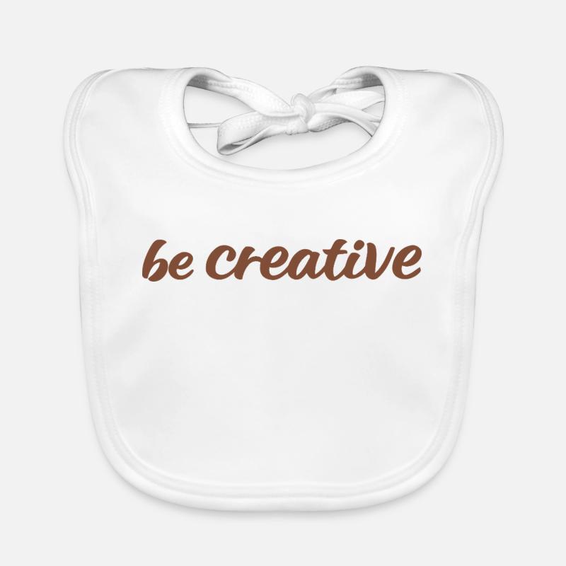 Be Creative Script Marron Bavoir bio Bébé