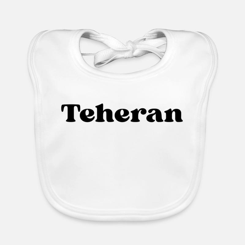 Tehran Lettering Design Organic Baby Bibs