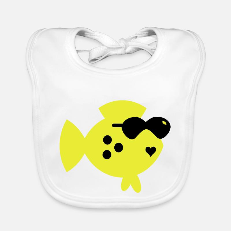 Blindfisch / blind fish (2c) Organic Baby Bibs