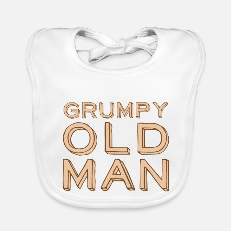 Grumpy old man Organic Baby Bibs