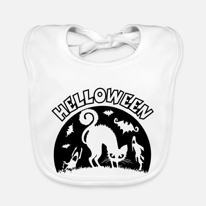 Helloween01 - Bavoir bio Bébé - blanc