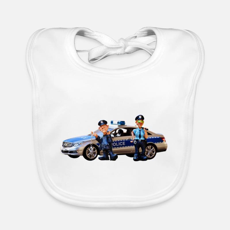 Polizeiauto Baby Bio-Lätzchen