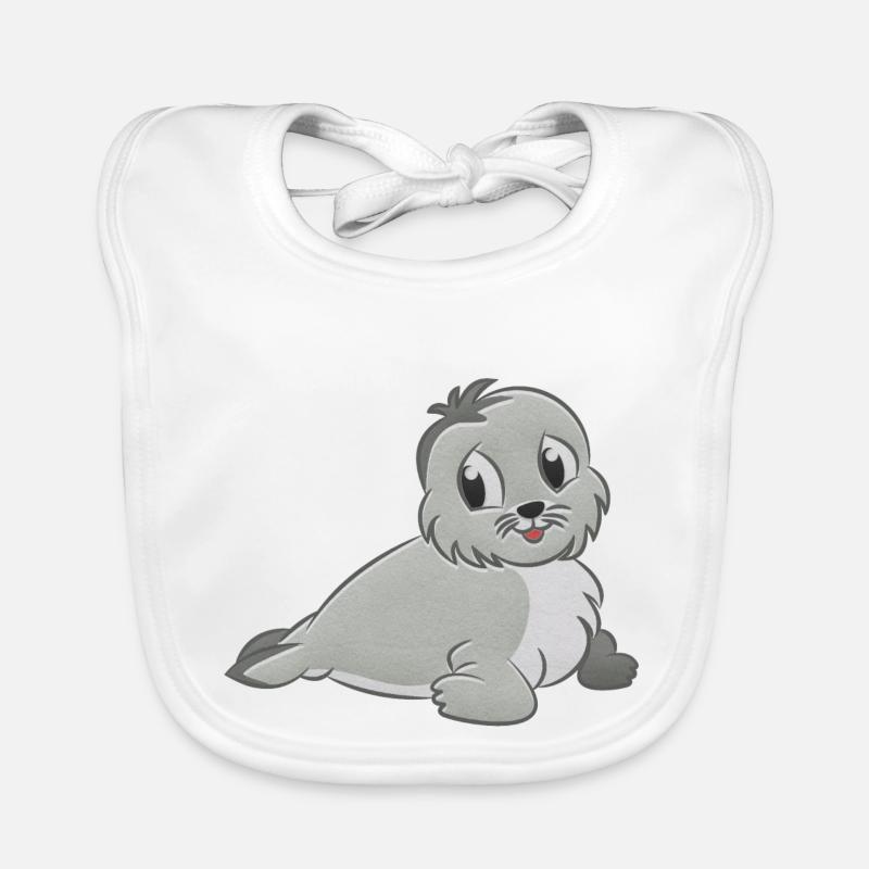 Seal stuffed animal Organic Baby Bibs