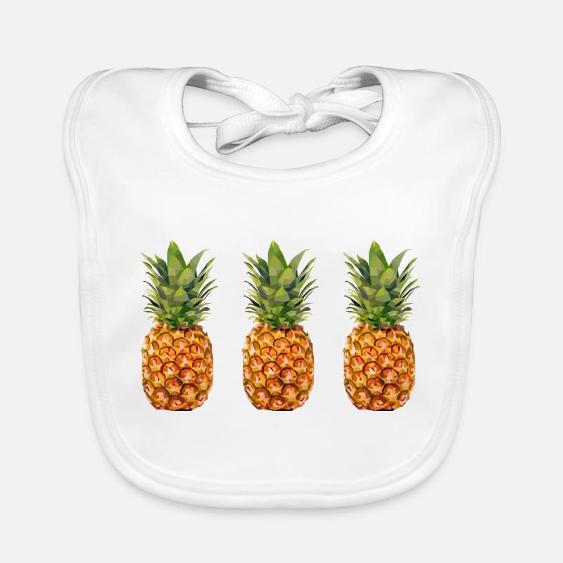 trois ananas Bavoir bio Bébé