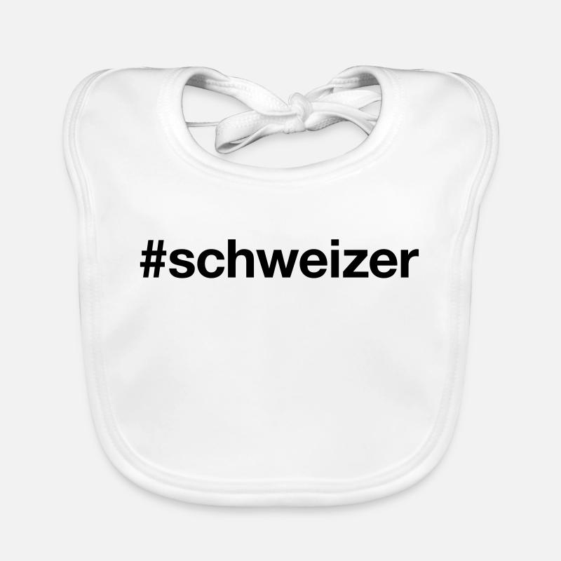 SCHWEIZER Hashtag Schweiz Switzerland Baby Bio-Lätzchen