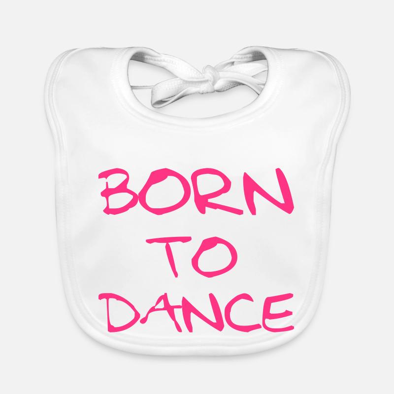 Born To Dance - Bavoir bio Bébé - blanc