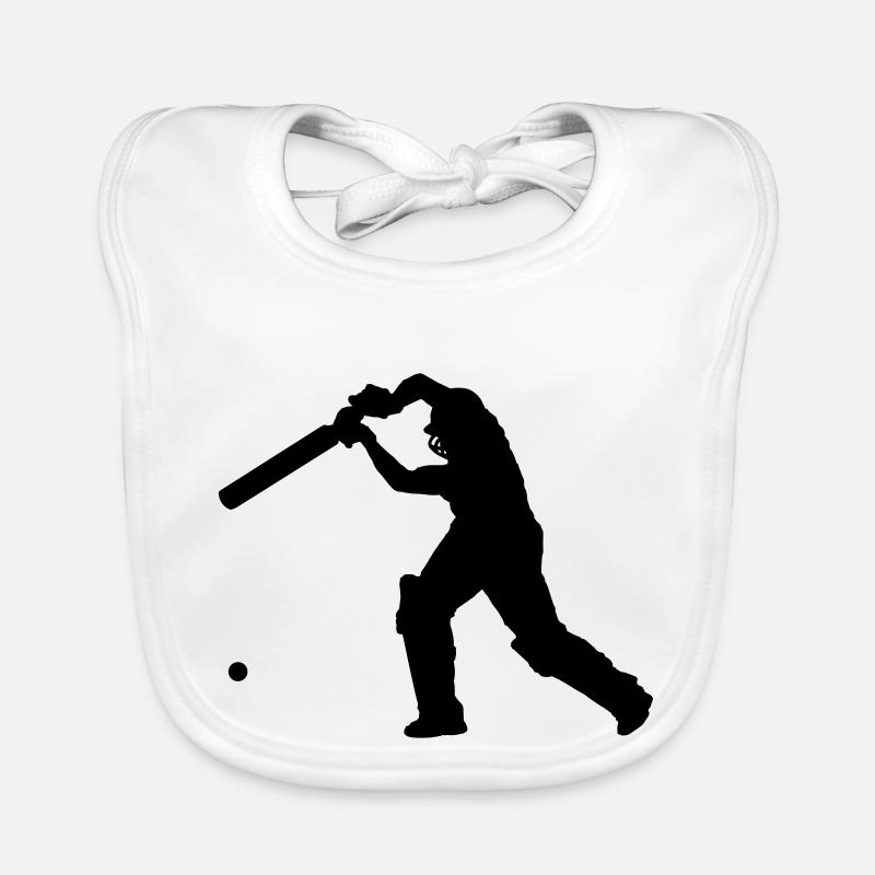 Cricket Player 2 (Vector) Bavoir bio Bébé