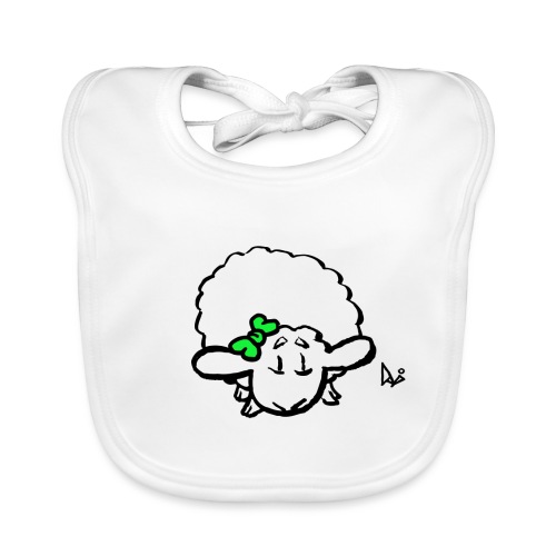 Baby Lamb (green) - Organic Baby Bibs