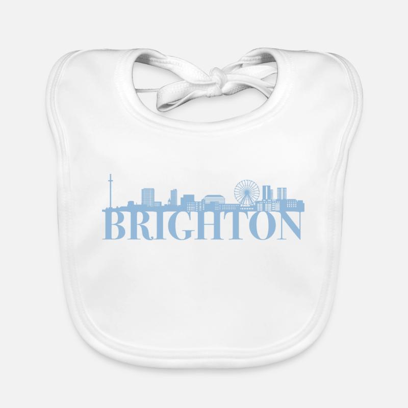 Brighton England Skyline Gift Idea UK Organic Baby Bibs