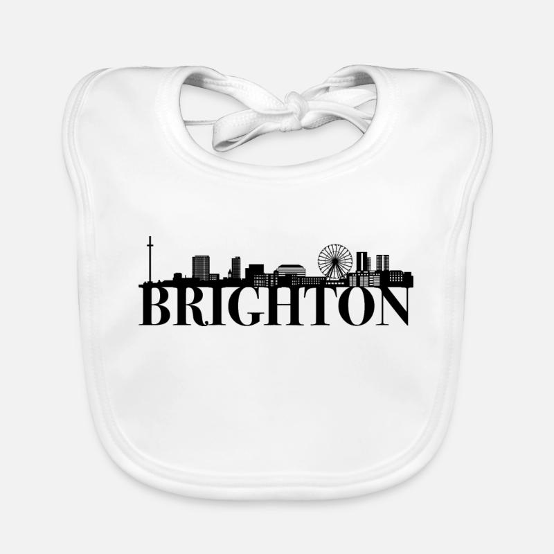 Brighton England Skyline Geschenk Idee UK Baby Bio-Lätzchen