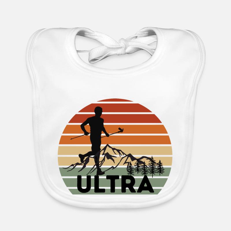Ultra Trail Runner Coucher de soleil Bavoir bio Bébé
