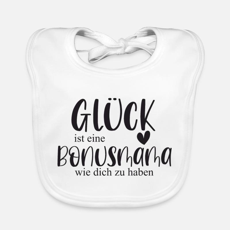 Muttertag Geschenk Mama Glück Bonusmama Baby Bio-Lätzchen
