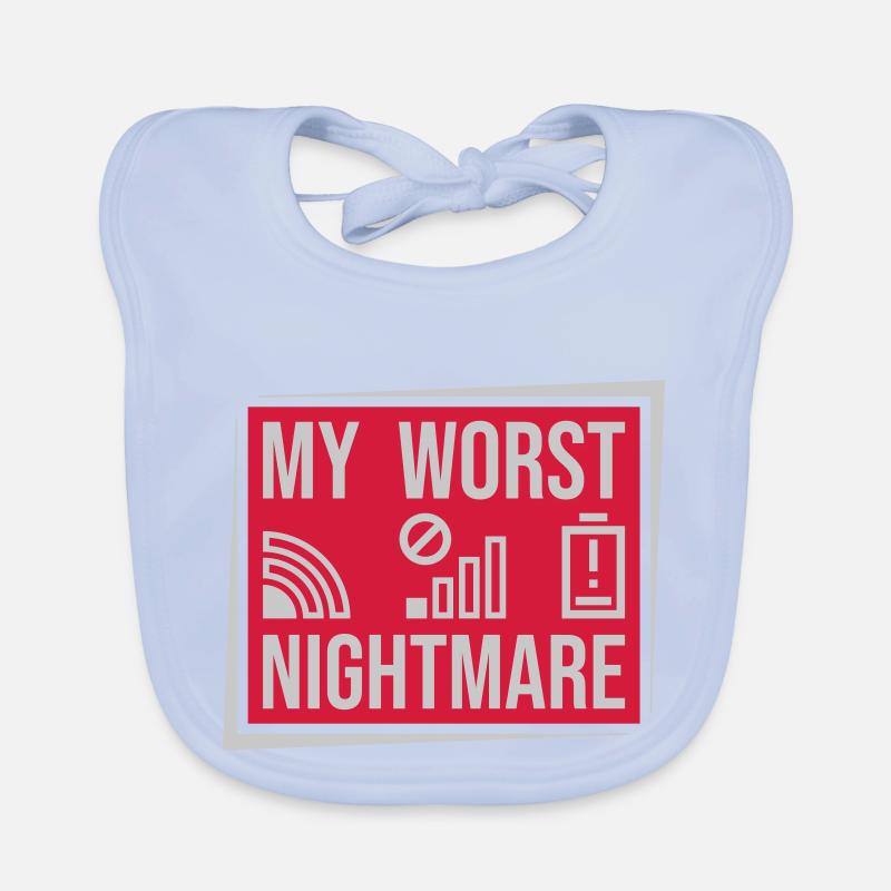 Schild my worst nightmare Baby Bio-Lätzchen