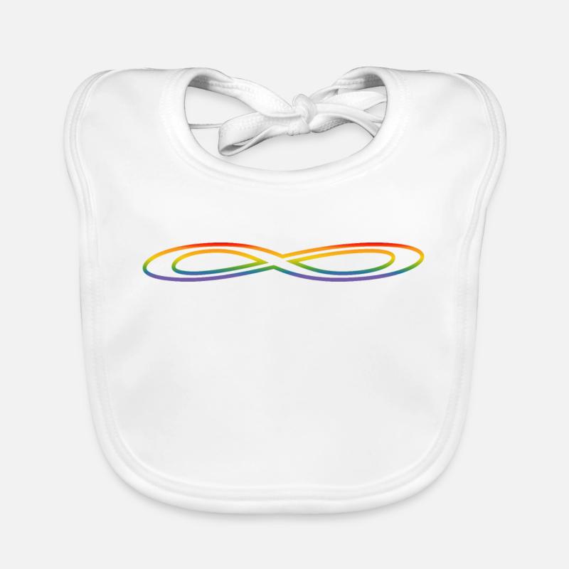 Regenbogen breite Unendlichkeit Baby Bio-Lätzchen