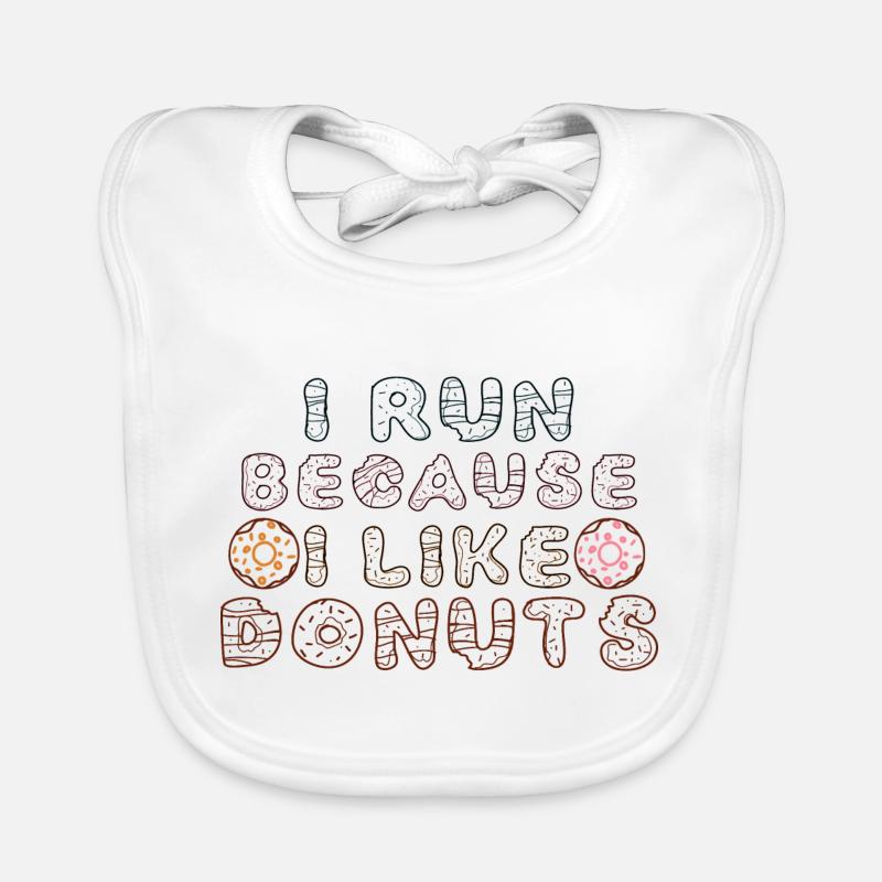 Je cours parce que j’aime les beignets Bavoir bio Bébé