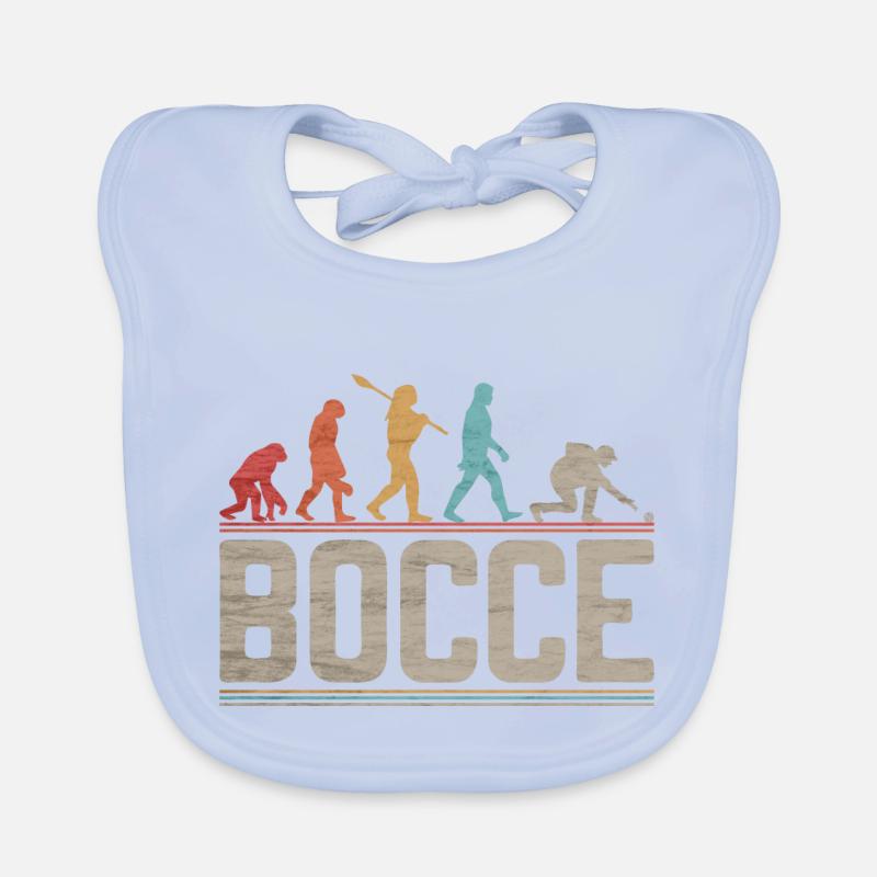 Bocce Evolution Evolution des Bocce Spielers Baby Bio-Lätzchen