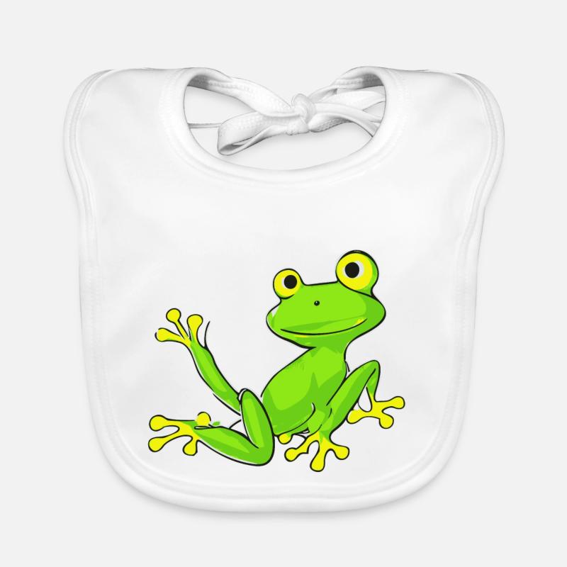 Crazy Cute Chibi Frog Organic Baby Bibs