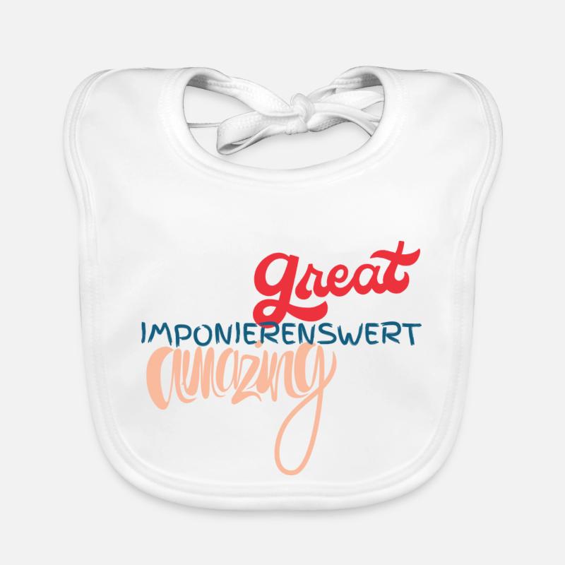 Imponierenswert - Mentor, Vorbild - Imposant - Baby Bio-Lätzchen - Weiß