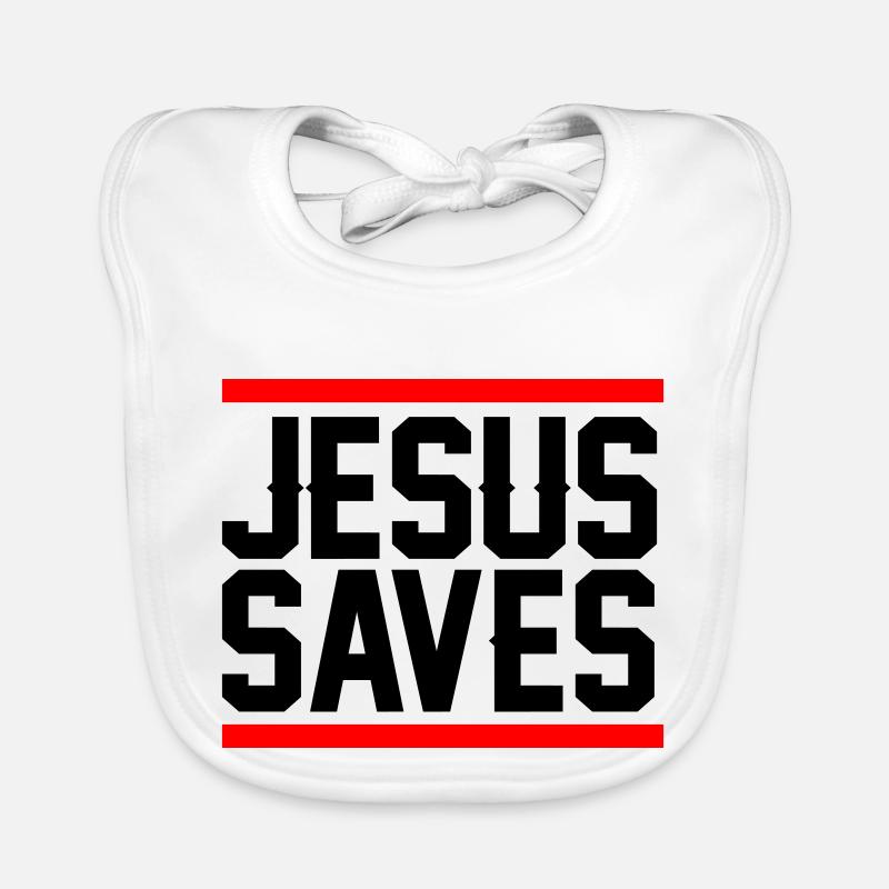 Jésus sauve Bavoir bio Bébé