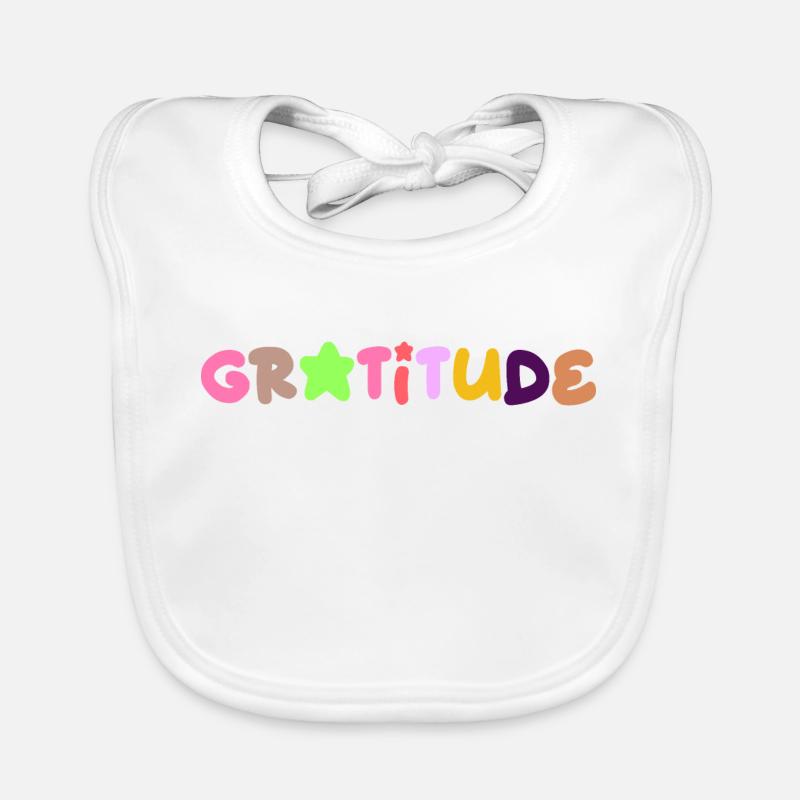 Gratitude, positive thinking Organic Baby Bibs
