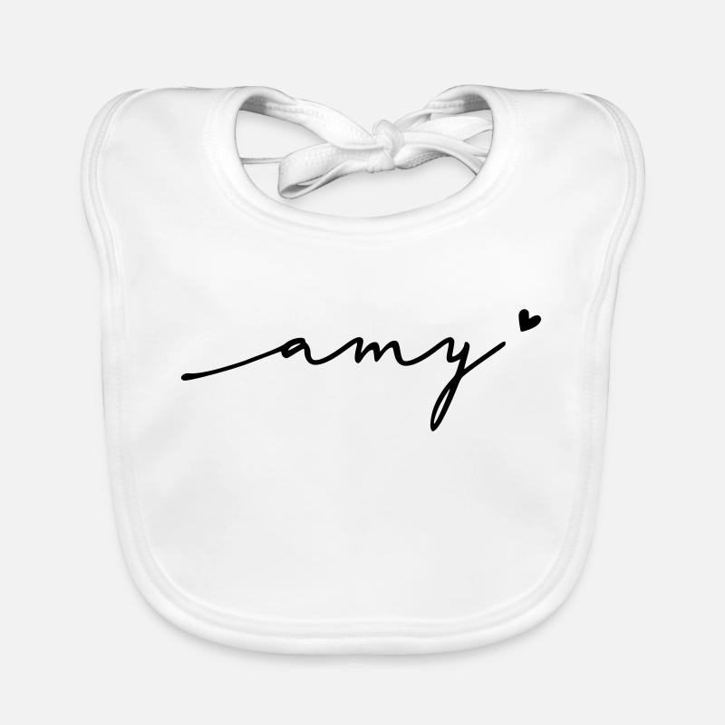 Nom cursif d’Amy Bavoir bio Bébé