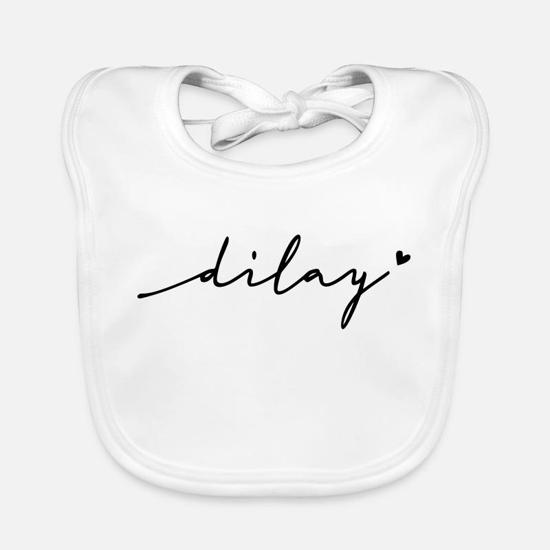 Nom cursif Dilay Bavoir bio Bébé