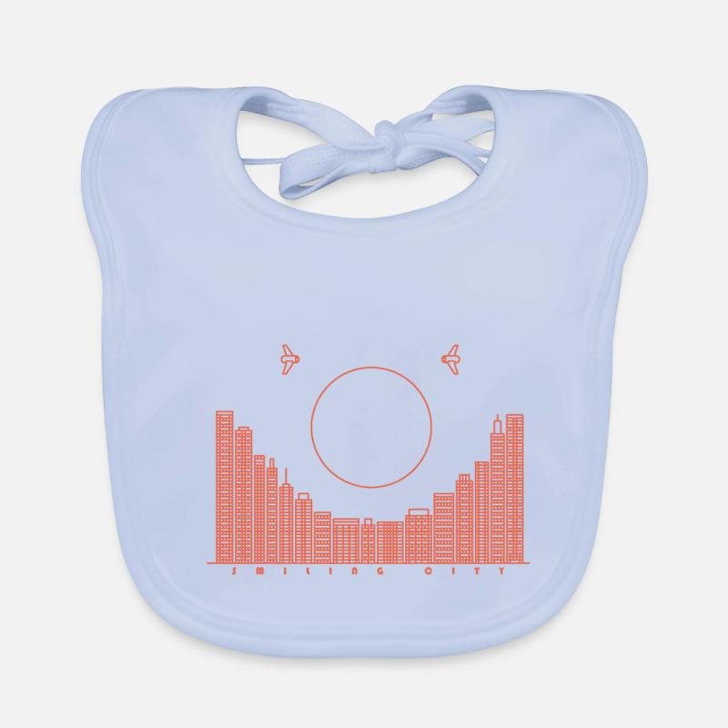 SmilingCity - version rouge Bavoir bio Bébé