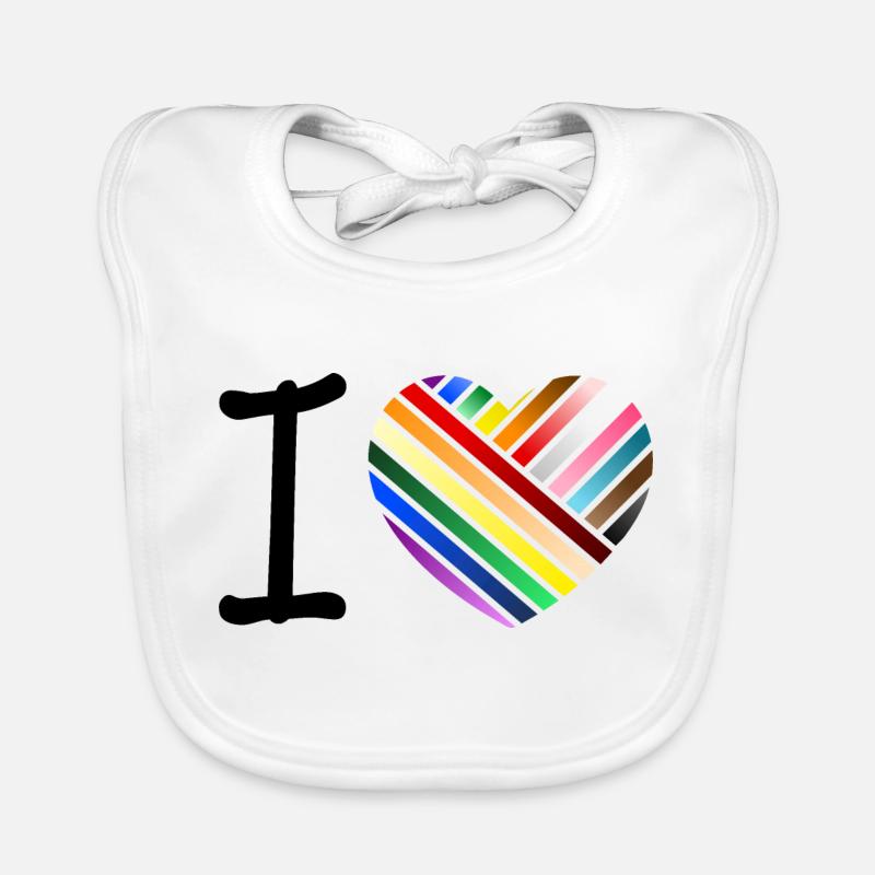 Ich liebe - modern Baby Bio-Lätzchen