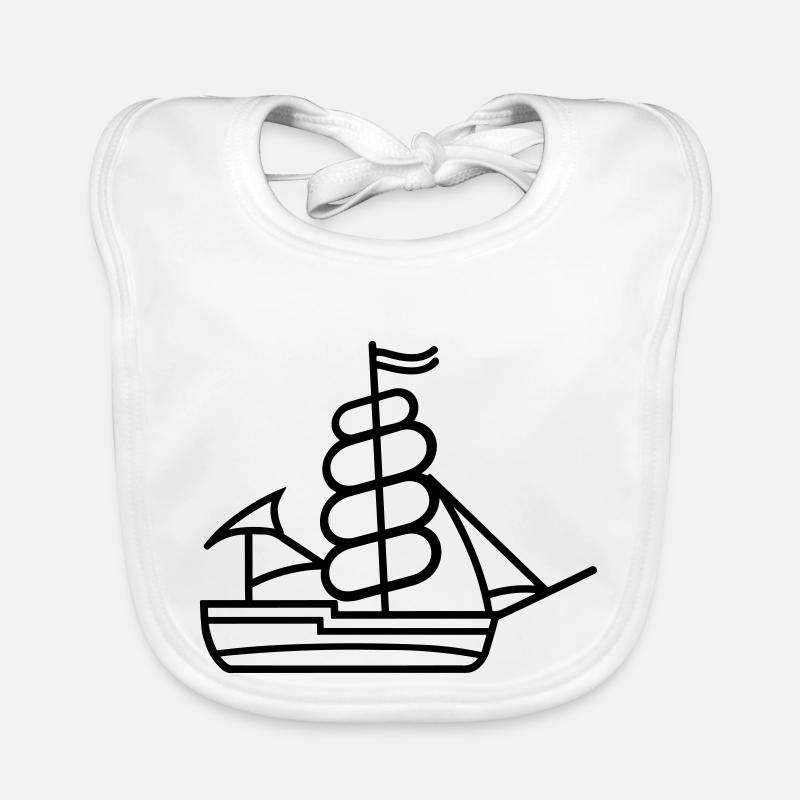 pirate ship Organic Baby Bibs