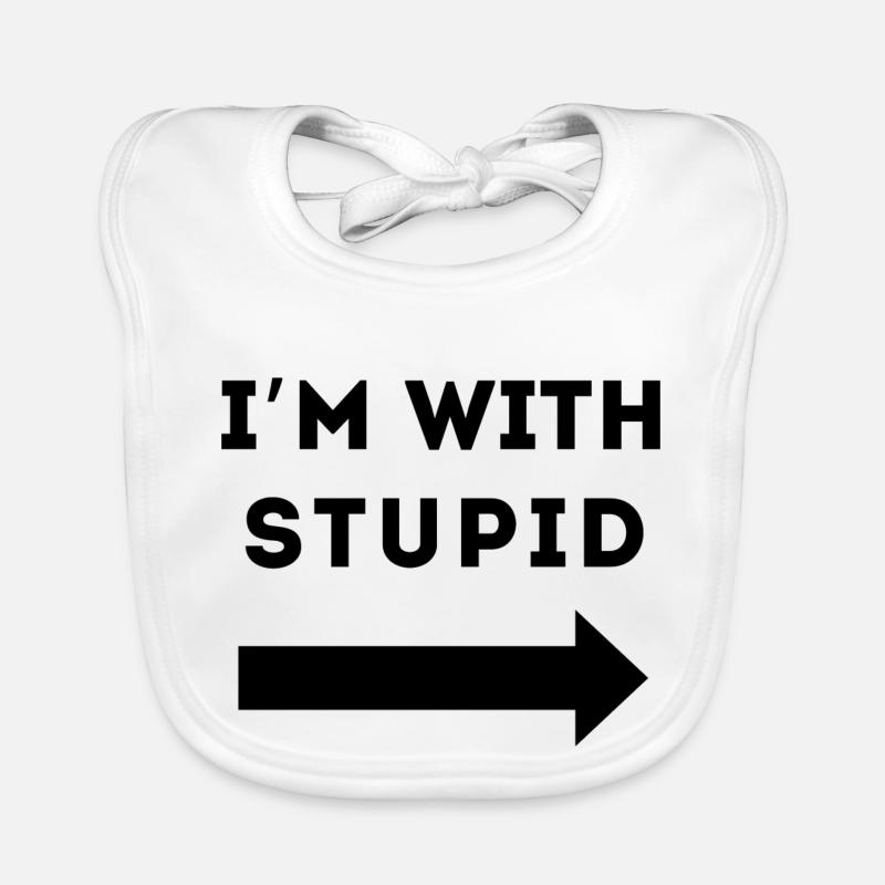 JE SUIS AVEC STUPIDE Bavoir bio Bébé