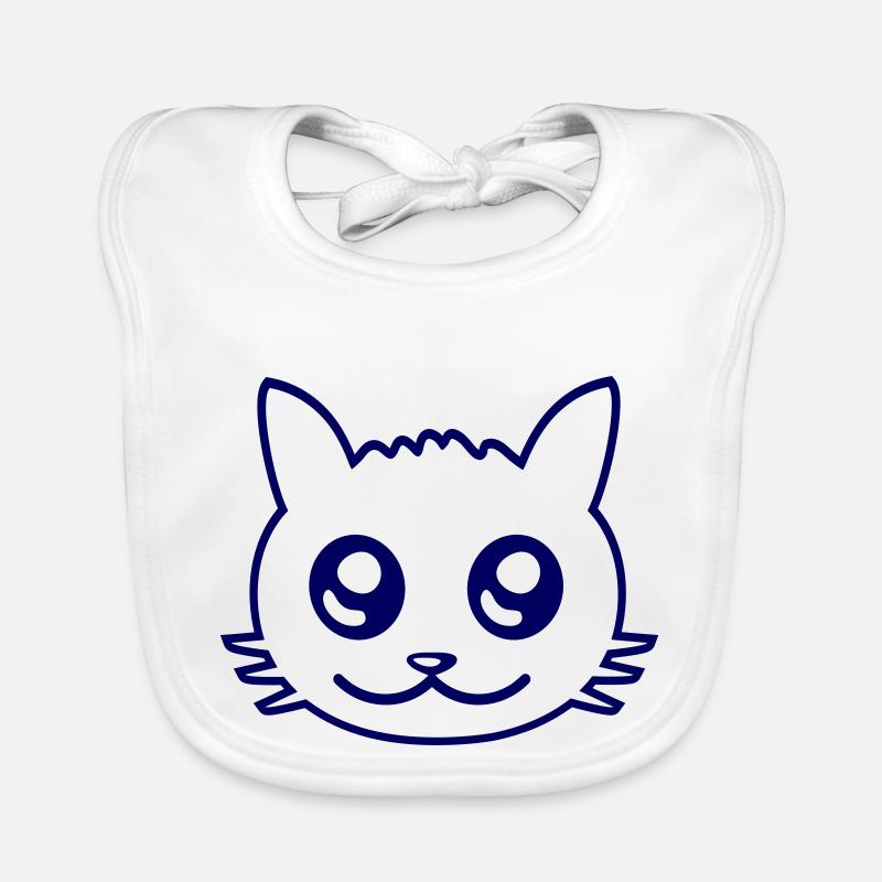 Jolie chatte Ayant l’air heureuse Joyeuse Souriante Bavoir bio Bébé
