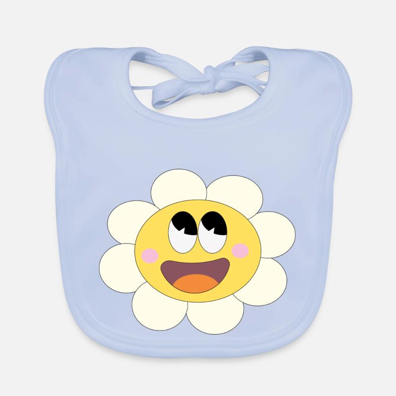 Hübsches Blümchen! Baby Bio-Lätzchen