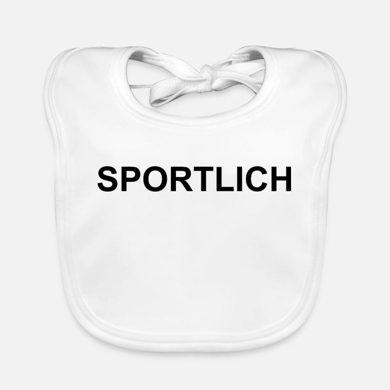 Sportif - Bavoir bio Bébé - blanc
