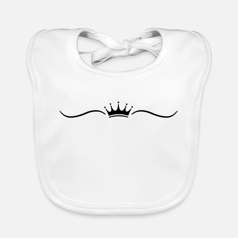 Crown Line Ornament Organic Baby Bibs