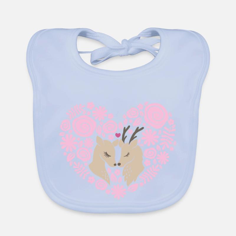 Deer love Bavoir bio Bébé