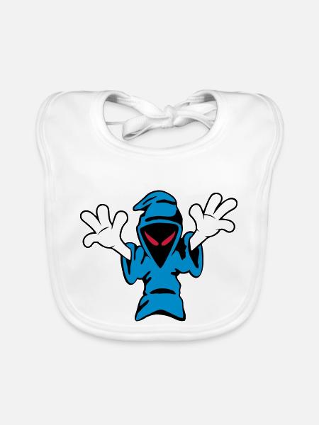 Judgement Day Classic Ghost Logo (Vector) - Organic Baby Bibs - white - Front