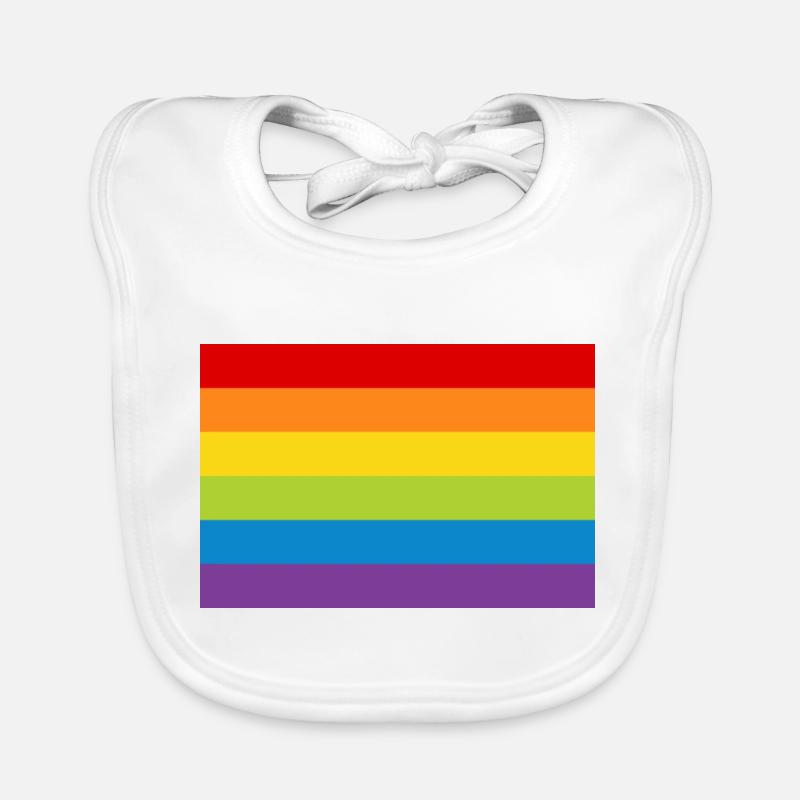 Affiche arc-en-drapeau drapeau LGBT arc-en-ciel Bavoir bio Bébé