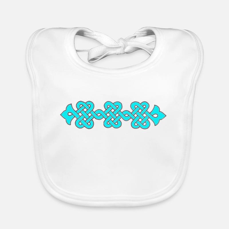 ornement complexe, turquoise Bavoir bio Bébé