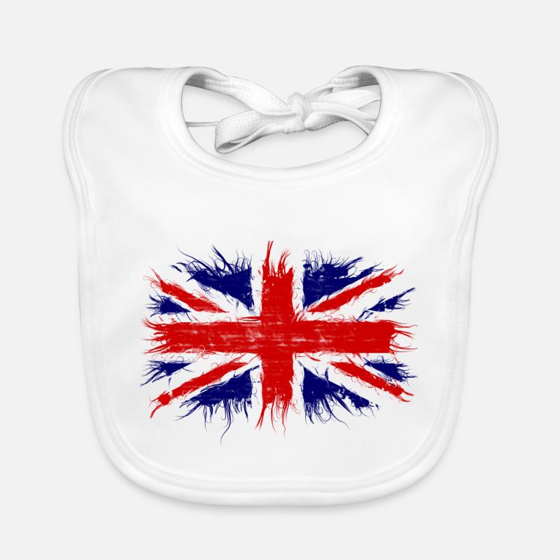 Great Britain flag, England flag, great britain Organic Baby Bibs