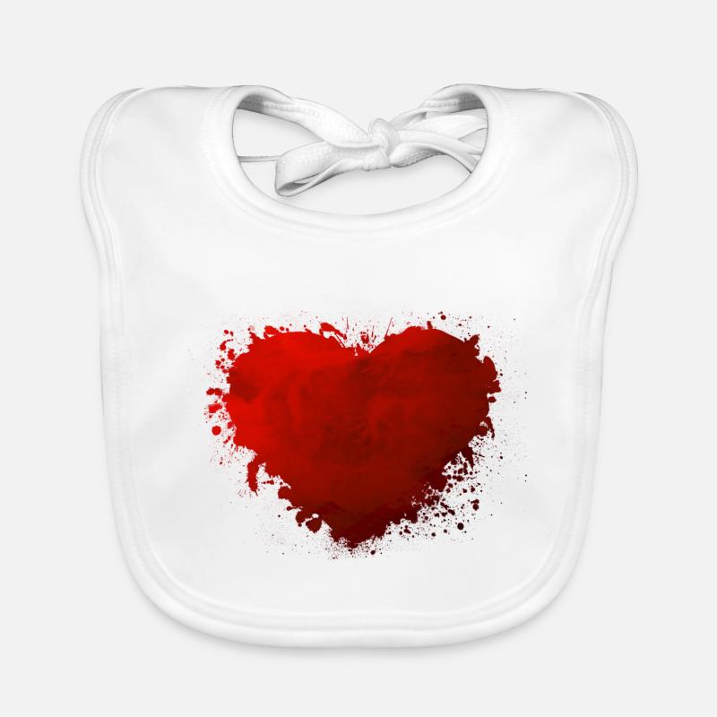 Herz paint Baby Bio-Lätzchen