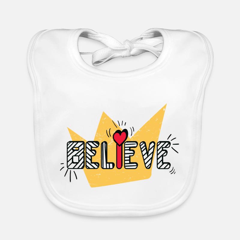 Believe Love Liebe Glaube daran Baby Bio-Lätzchen