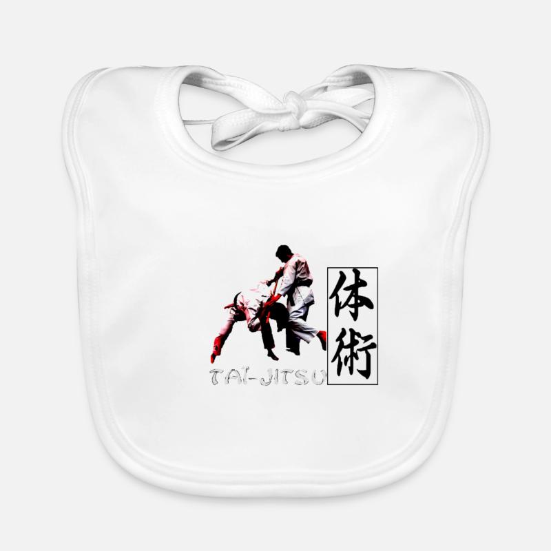 TAÏ-JITSU TBK - Bavoir bio Bébé - blanc