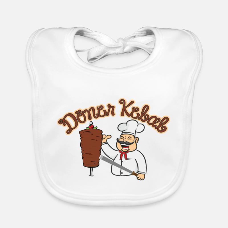 Döner Kebab - Baby Bio-Lätzchen - Weiß