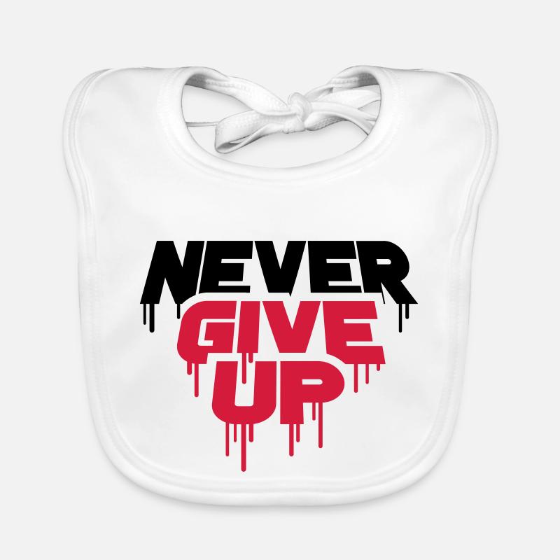 rot graffiti tropfen spray durchhalten cool never Baby Bio-Lätzchen