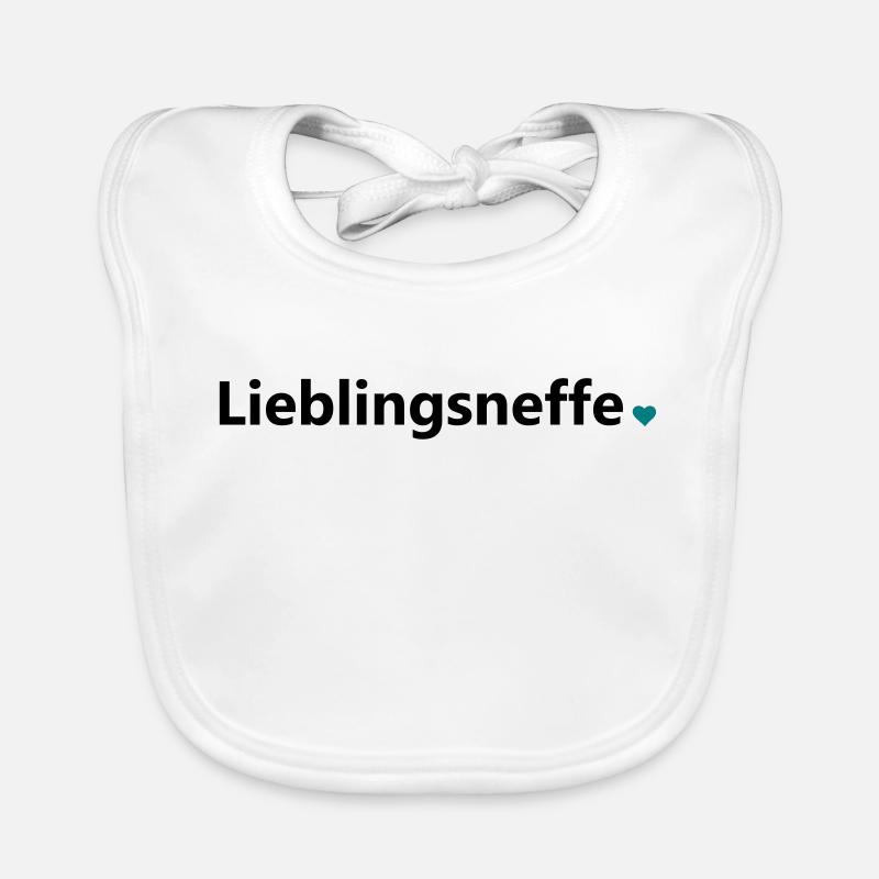 Lieblingsneffe bester Neffe Welt Spruch Geschenk - Baby Bio-Lätzchen - Weiß